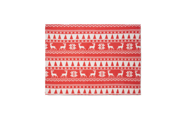 Fleece-Decke aus rPET mit Weihnachtsmotiven