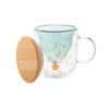 Weihnachtliche Tasse mit Bambusdeckel